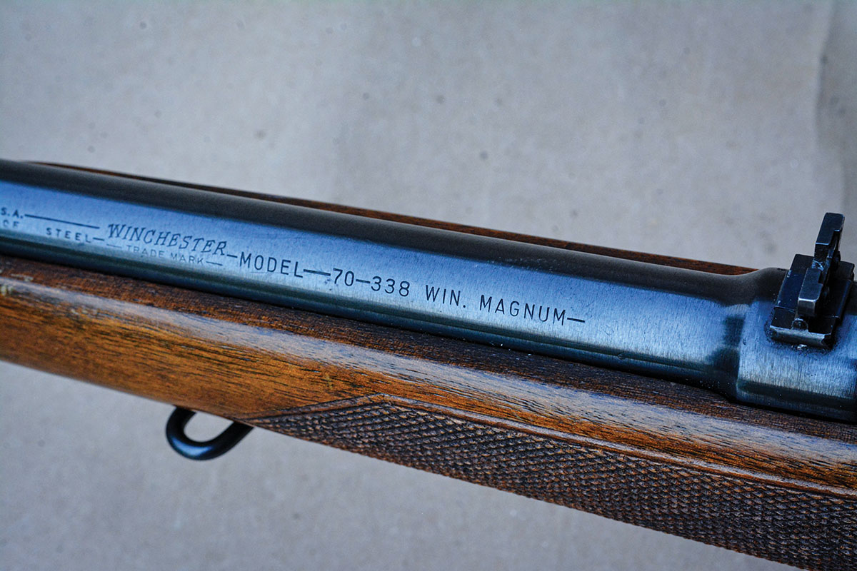 Winchester developed the 338 Winchester in the 1950s, and it remains the most popular cartridge of this caliber.